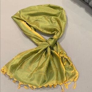 Elegant Green and Yellow Scarf